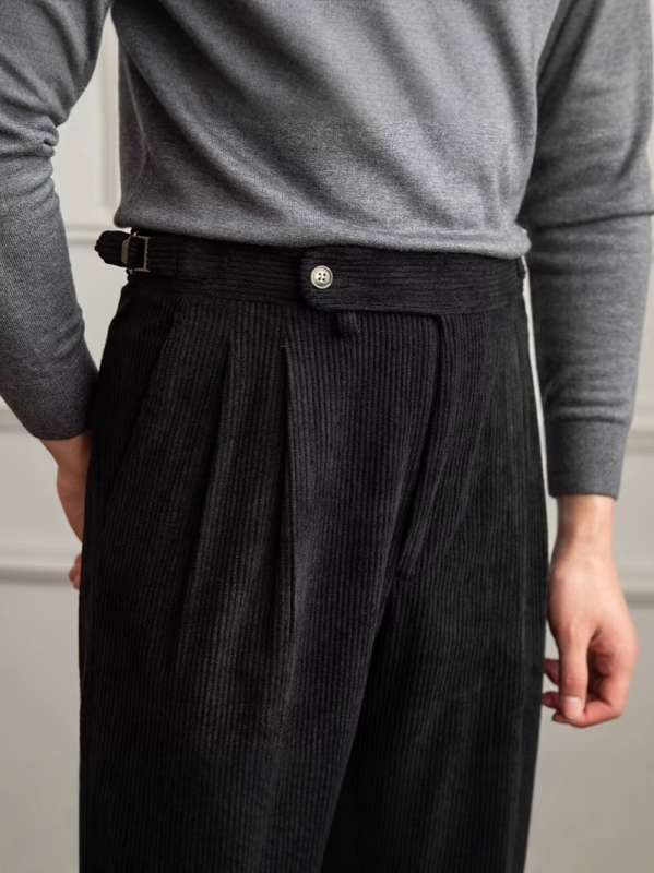 Pantaloni sport casual pentru bărbați, stil coreean, croială dreaptă, lungime 9/10, talie medie, închidere cu șnur (stil coreean, croială dreaptă, lungime 9/10, talie medie, fără curea)