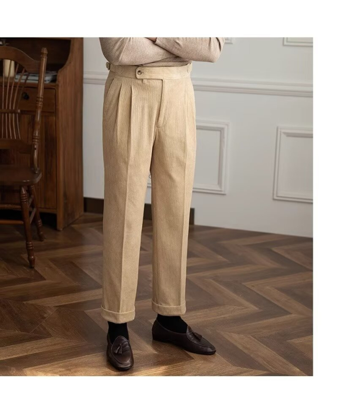 Pantaloni sport casual pentru bărbați, stil coreean, croială dreaptă, lungime 9/10, talie medie, închidere cu șnur (stil coreean, croială dreaptă, lungime 9/10, talie medie, fără curea)