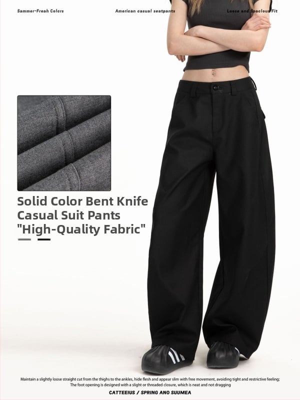 Pantaloni de lucru casual unisex, croială lejeră, talie medie, fermoar, poliester 100%