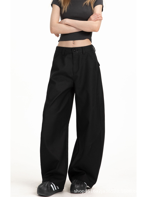 Pantaloni de lucru casual unisex, croială lejeră, talie medie, fermoar, poliester 100%