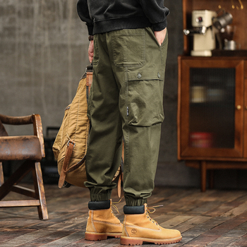 Pantaloni casual de lucru, croială lejeră, căptuți cu catifea, talie medie, amestec din bumbac (97% bumbac, 3% spandex)