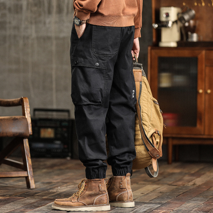 Pantaloni casual de lucru, croială lejeră, căptuți cu catifea, talie medie, amestec din bumbac (97% bumbac, 3% spandex)