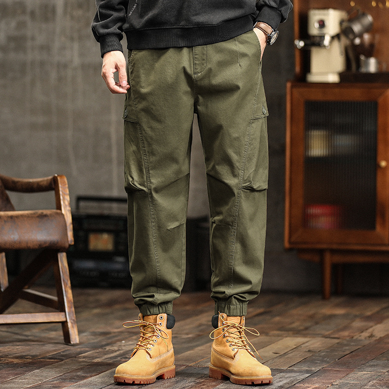 Pantaloni casual de lucru, croială lejeră, căptuți cu catifea, talie medie, amestec din bumbac (97% bumbac, 3% spandex)