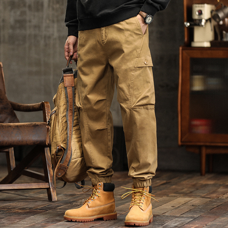 Pantaloni casual de lucru, croială lejeră, căptuți cu catifea, talie medie, amestec din bumbac (97% bumbac, 3% spandex)