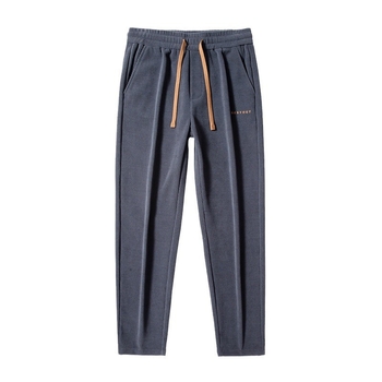 Pantaloni sport casual pentru bărbați, stil japonez retro, croială dreaptă, talie medie, închidere cu șnur, căptușeală fleece, poliester