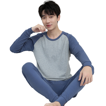 Jauniešu kokvilnas termiskais komplekts (virsjakas + bikses) – 100% kokvilna, elpojošs, antibakteriāls, saglabā siltumu, 500 g/komplekts, plāns, vecuma 13–18