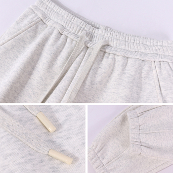 Pantaloni jogger unisex, căptuți cu fleece, croială lejeră, talie cu șnur, amestec de bumbac, iarnă, pantaloni lungi