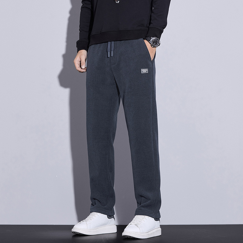 Pantaloni casual bărbați, stil coreean, drepti, talie înaltă, țesătură ușoară din bambus pentru primăvară