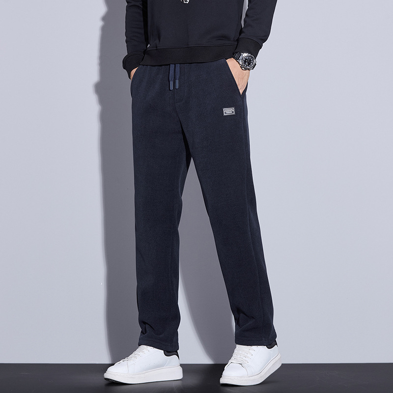 Pantaloni casual bărbați, stil coreean, drepti, talie înaltă, țesătură ușoară din bambus pentru primăvară