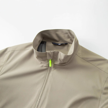 Férfi vékony állógalléros dzseki cipzárral, poliészter-mix, lélegző, gyorsan száradó, UV-védelem, nyomtatás, szabad szabású, nyári viselet