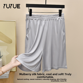 Vīriešu zīda pludmales šorti – Mulberry zīds, plānas, taisie malas, piemērotas visām sezonām