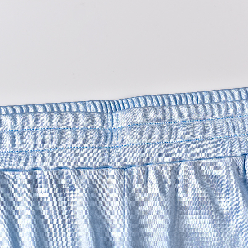 Мъжки плажни панталони от коприна Mulberry silk – тънки, прав маншет, за всички сезони