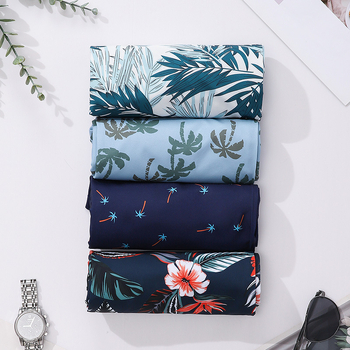 Мъжки принтови къси панталони за плаж, бързосъхнещи, 100% полиестер, плетени, летни