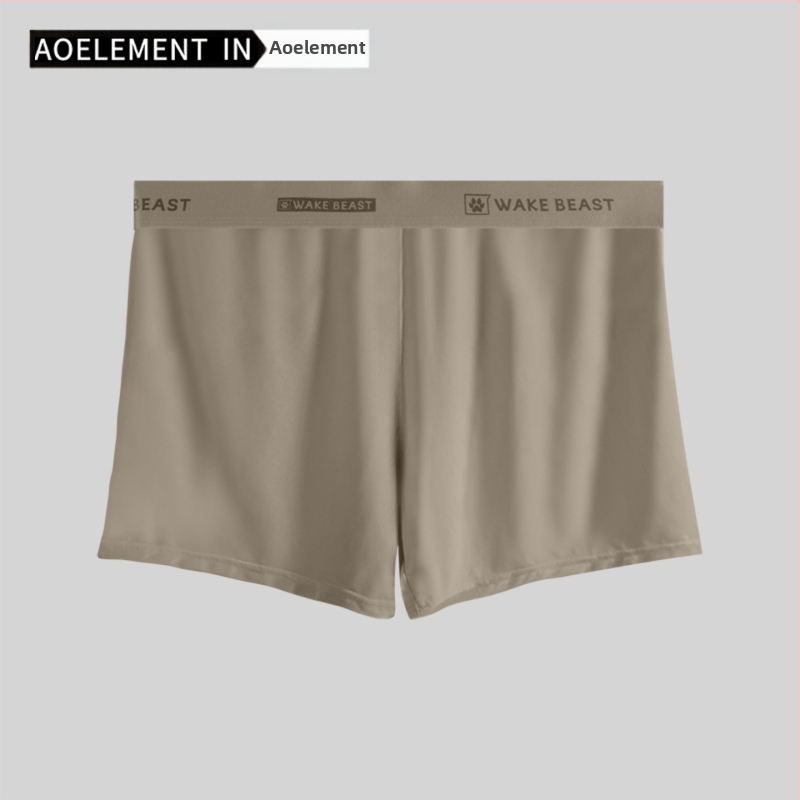 Мъжки боксерки, дишащ полиестер, плетени, със средна талия, едноцветен десен (Дишащи; Полиестер; Плетени; Средна талия; Едноцветен десен)