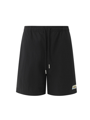 Спортни свободни къси панталони за мъже, средна талия с колан, найлонова материя, едноцветни, за лятото