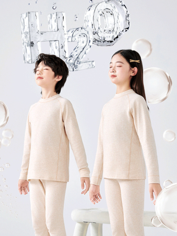 Детски термокомплект от две части: горнище и долнище, унисекс, 95,8% памук, 4,2% ликра, меко покритие, подходящ за зима, пролет и есен