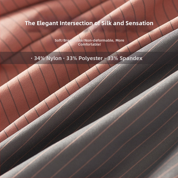 Vyriniai apatiniai iš nailono, vidutinio juosmens, raštas dryžiai/plaidiniai, megzti