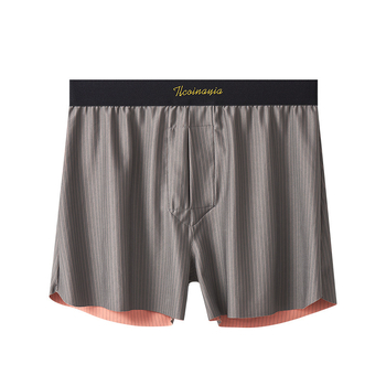 Vyriniai apatiniai iš nailono, vidutinio juosmens, raštas dryžiai/plaidiniai, megzti