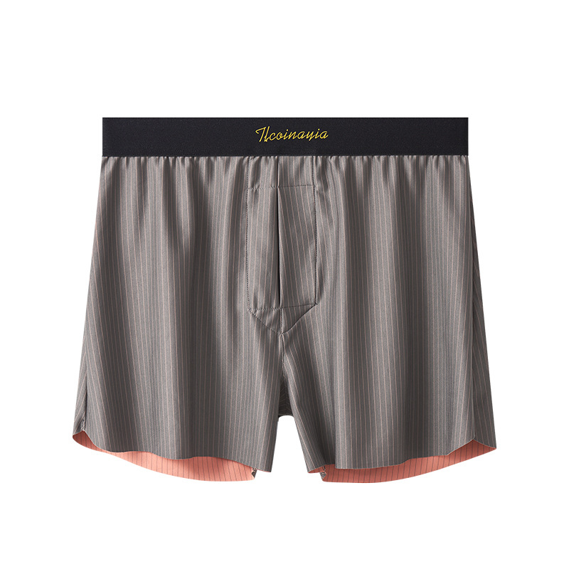 Vyriniai apatiniai iš nailono, vidutinio juosmens, raštas dryžiai/plaidiniai, megzti