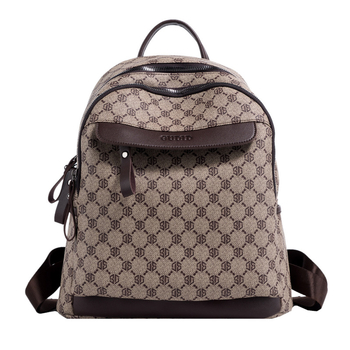 PU medžiagos kuprinė laisvalaikio kelionėms su užtrauktuku, poliesterio padas, vidinė kišenė telefonui, 2024 metų pavasario išleidimas