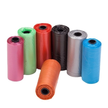 Suņu un kaķu izkārnījumu maisiņi, nepārtraukta ruļļa iepakojums, parastā biezums