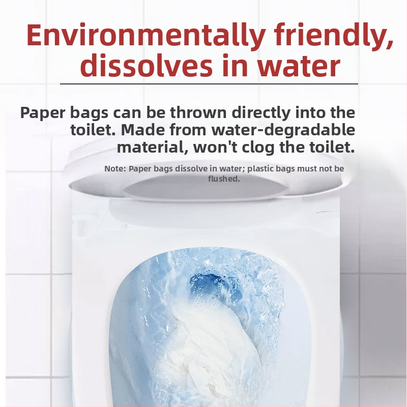 Bioloģiski noārdāmās pārnēsājamās suņu izkārnījumu somas, papīra/plastikas somas, 5/80 gab.