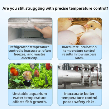Išmanus termostatas su skaitmeniniu displejumi temperatūros valdymui — kištukinei lizdai šildymo katilams, akvariumams ir gyvūnams