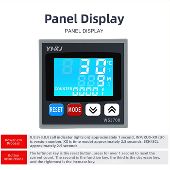 WSJ700 termostatas aukštos galios temperatūros reguliavimui, reguliuojamas, skaitmeninis ekranas, išmanus automatinis pastovios temperatūros valdymas, 220V, atviras montavimas