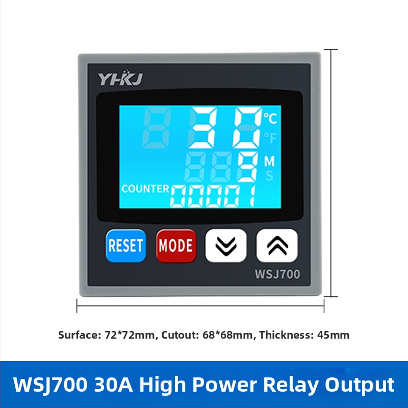 WSJ700 termostatas aukštos galios temperatūros reguliavimui, reguliuojamas, skaitmeninis ekranas, išmanus automatinis pastovios temperatūros valdymas, 220V, atviras montavimas