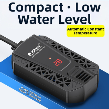 Vėžlių šildymo lazdelė su automatine temperatūros kontrole, apsauga nuo perkaitimo, apsauga nuo džiūvimo, skirta mažiems akvariumams
