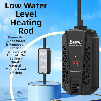 Vėžlių šildymo lazdelė su automatine temperatūros kontrole, apsauga nuo perkaitimo, apsauga nuo džiūvimo, skirta mažiems akvariumams