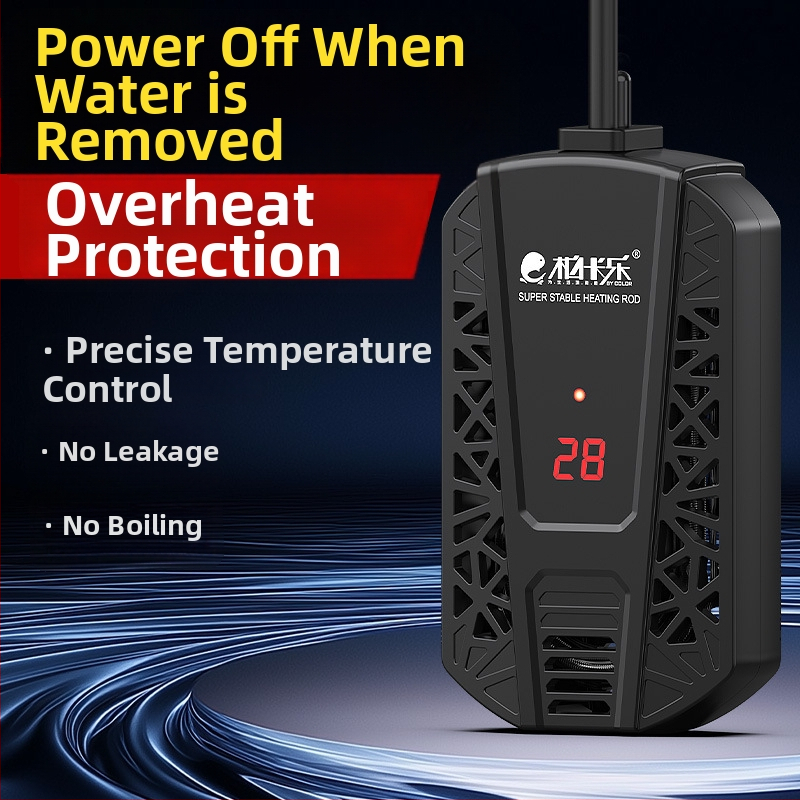 Vėžlių šildymo lazdelė su automatine temperatūros kontrole, apsauga nuo perkaitimo, apsauga nuo džiūvimo, skirta mažiems akvariumams