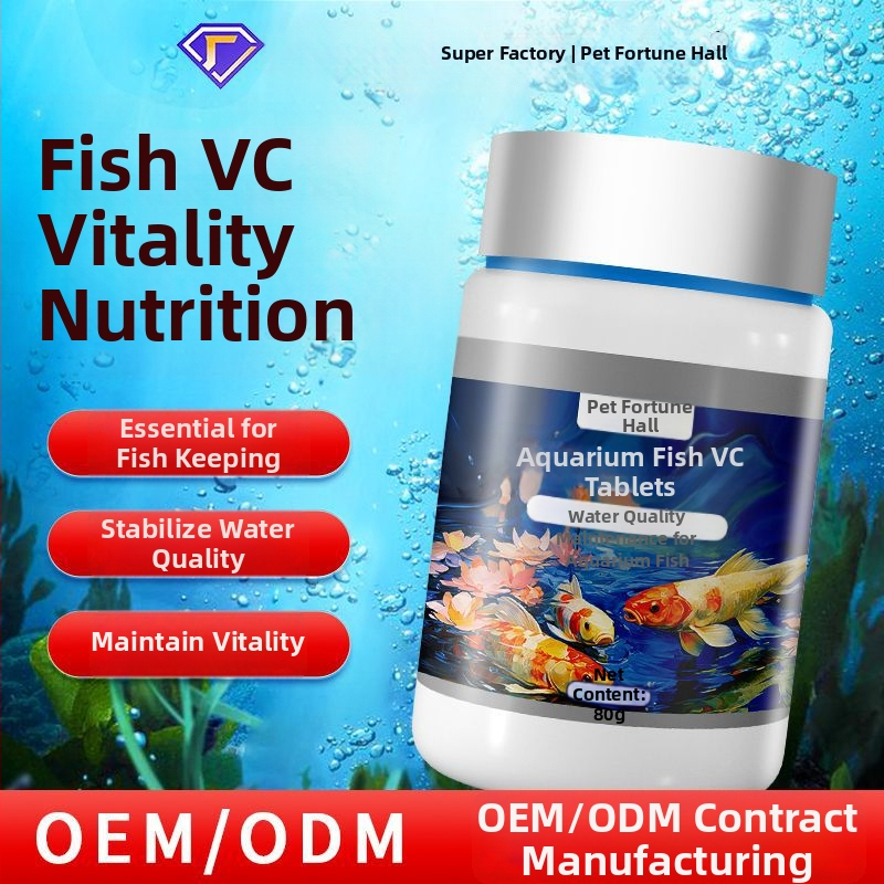 Vitamininės tabletės dekoratyvinėms žuvims – Chongfutang, 80 g, akvariumo įranga