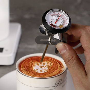 ComeMore klipszes élelmiszerhőmérő tejhez, kávéhoz és a konyhához – rozsdamentes acél, pontos érzékelő