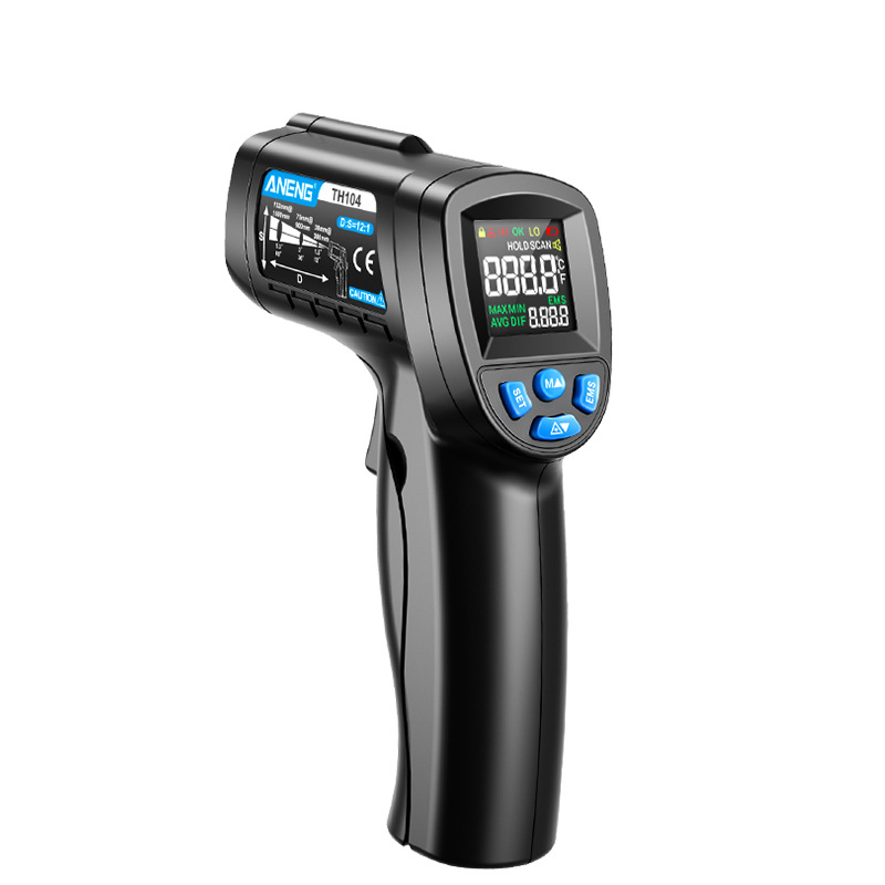 ANENG termometru infraroșu pentru uz industrial — timp de reacție 0,5 s, baterie AA