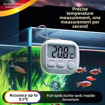 Akvariumo termometras su dideliu ekranu ir kabliu