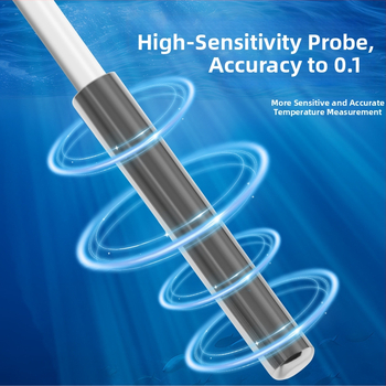 Akvariumo termometras su dideliu ekranu ir kabliu