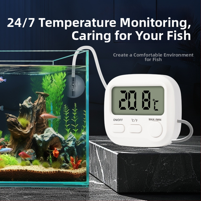 Akvaariumi termomeeter suure ekraaniga ja konksuga