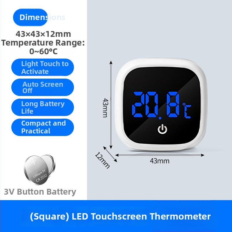 Akvariumo termometras su dideliu ekranu ir kabliu