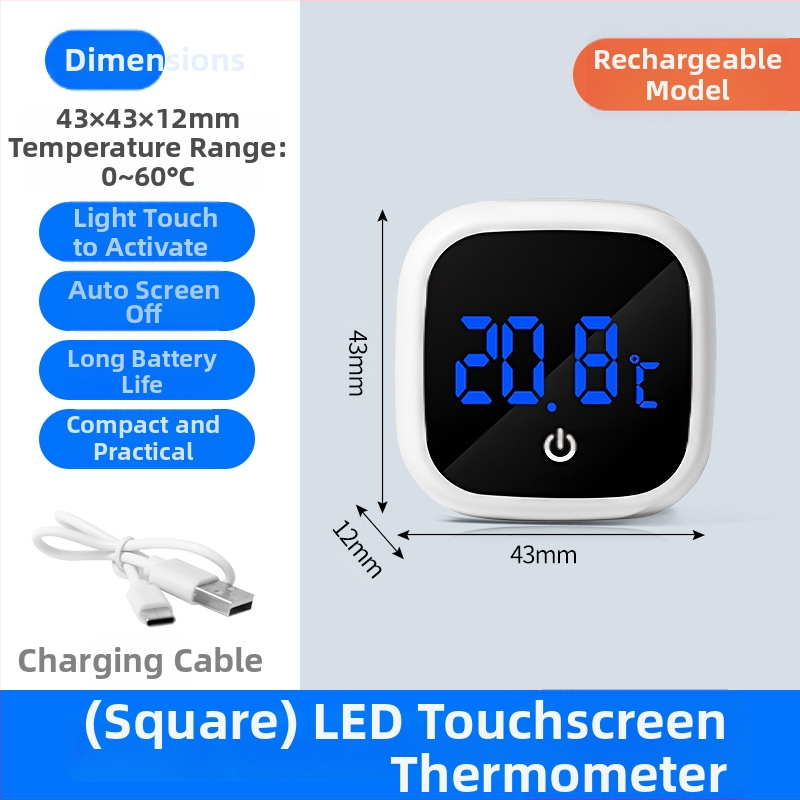 Akvariumo termometras su dideliu ekranu ir kabliu