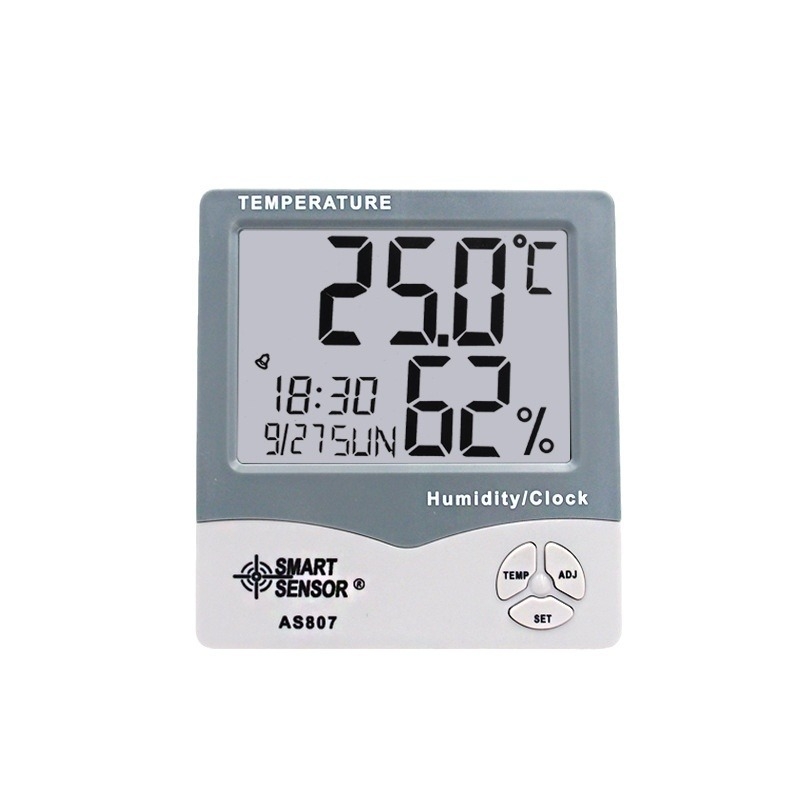 AS807 Termometras ir higrometras vidiniam ir išoriniam naudojimui – namai, biuras ir šiltnamis, No.7 baterija, SmartSensor/Hima