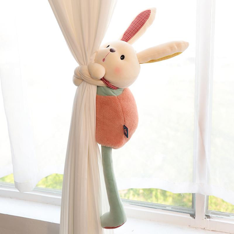 Плюшена играчка зайче и мечка, къс плюш, пълнеж от ПП памук, OEM лого, многофункционална възглавница за сън, подходяща за възраст 7–14 години