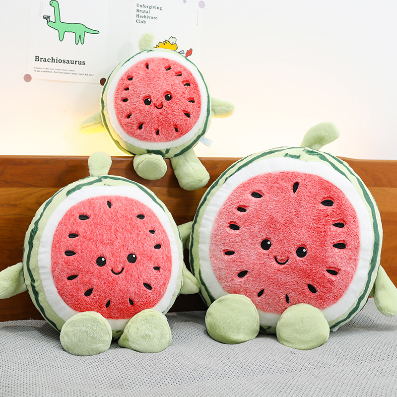 Dinje plišani jastuk — oblik dinje, punilo PP pamuk, pliš igračka, za mlade 15–35 godina