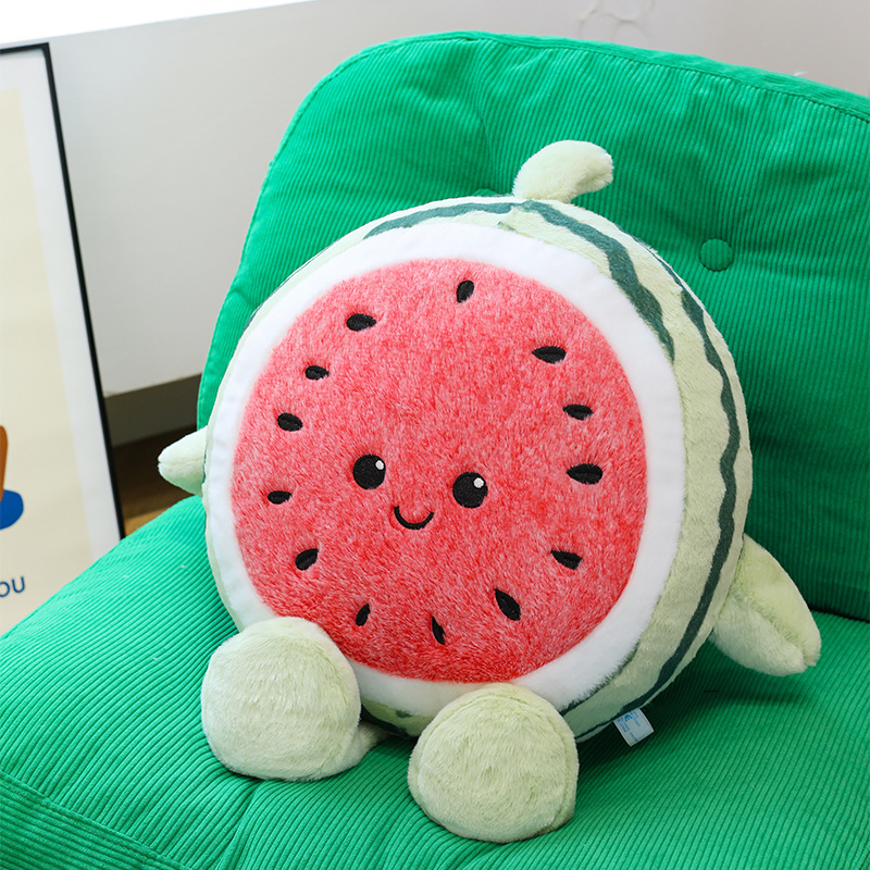 Dinje plišani jastuk — oblik dinje, punilo PP pamuk, pliš igračka, za mlade 15–35 godina