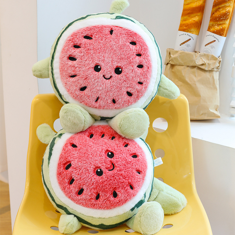 Dinje plišani jastuk — oblik dinje, punilo PP pamuk, pliš igračka, za mlade 15–35 godina