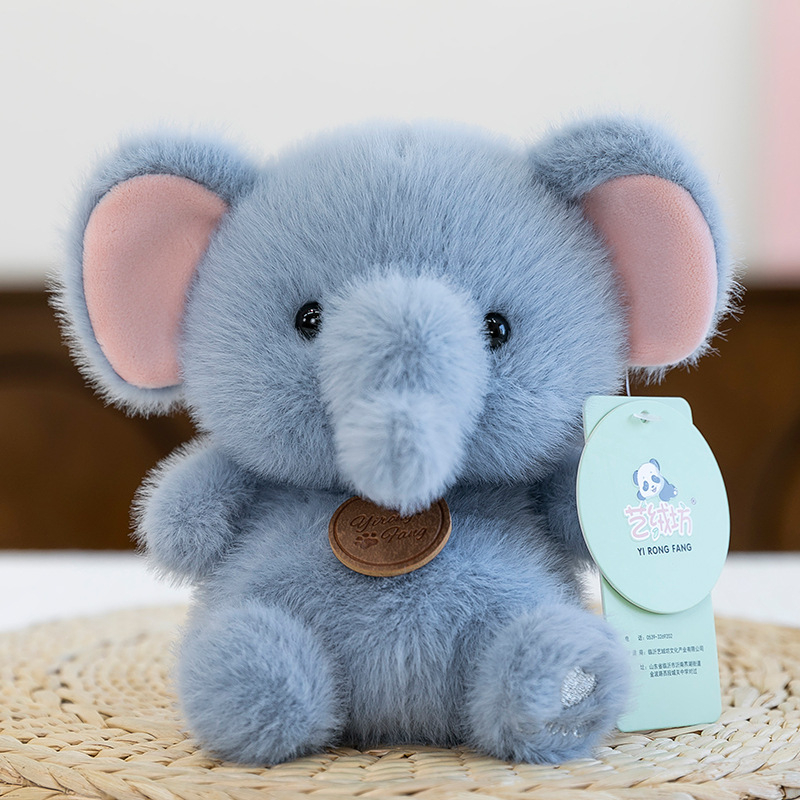 Plišane životinje – kratki pliš, PP pamuk punjenje; set s elefantom, lisicom, kapivarom i pingvinom; za 14+; unisex