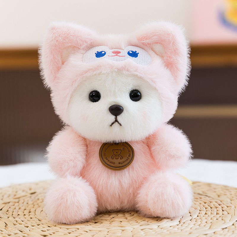 Plišane životinje – kratki pliš, PP pamuk punjenje; set s elefantom, lisicom, kapivarom i pingvinom; za 14+; unisex