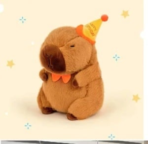 Capybara pliš lutka – super mekana kratka pliš, PP pamuk punjenje, za uzrast 14+