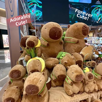 Capybara pliušinė lėlė – ypač minkštas trumpas pliušas, PP medvilnės įdėklas, nuo 14 metų