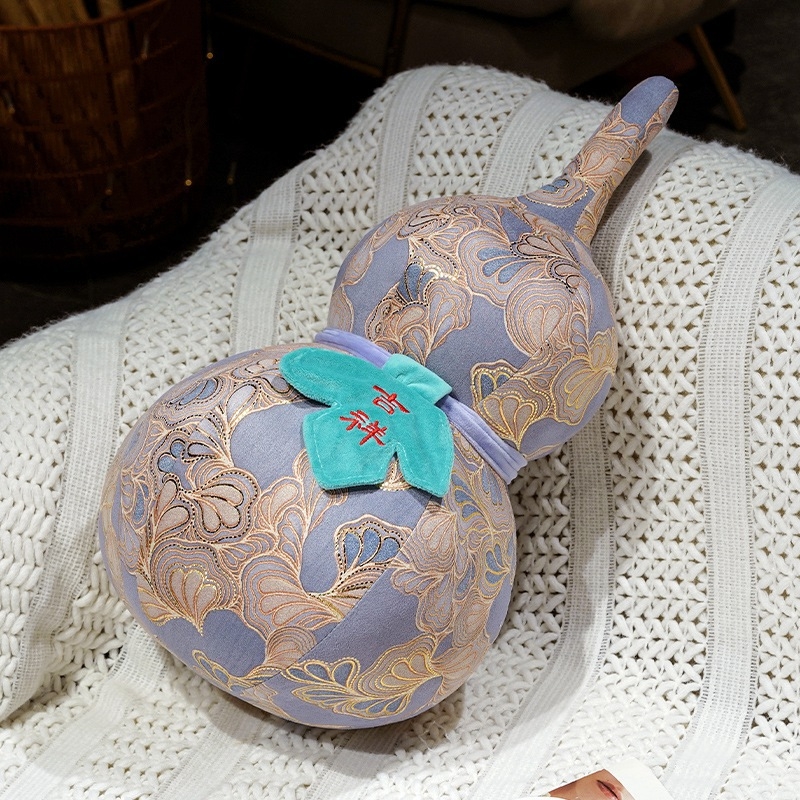Plišani jastuk u obliku tikve s pozlaćenom folijom, kućna dekoracija u stilu biljke, punilo PP pamuk, kratak pliš, pakiranje mrežastom vrećom